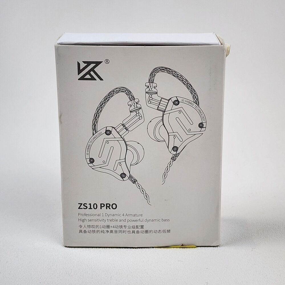 Linsoul KZ ZS10 Pro Wired IEM Earbuds 4BA+1DD HiFi No Mic Detachable